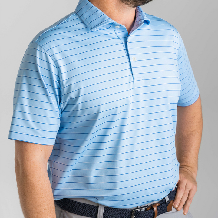 Coastal Navy White Weekend Polo