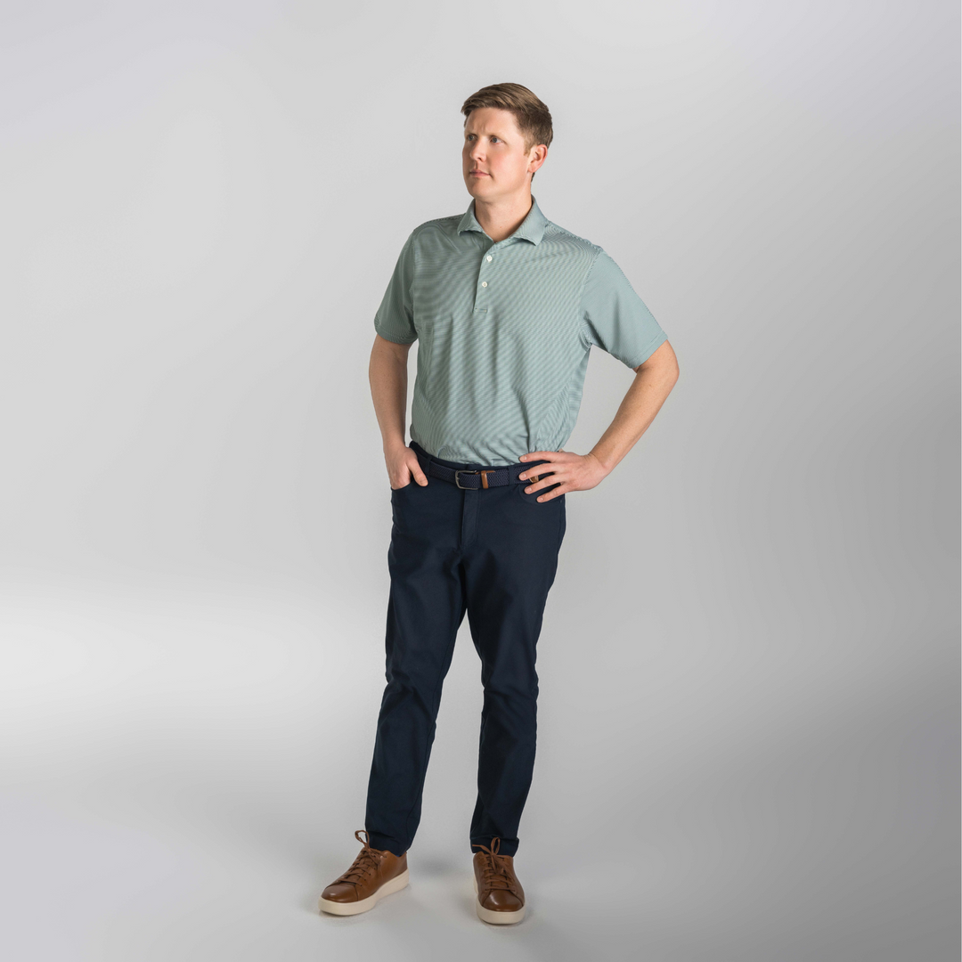 Ivey Green White Executive Polo