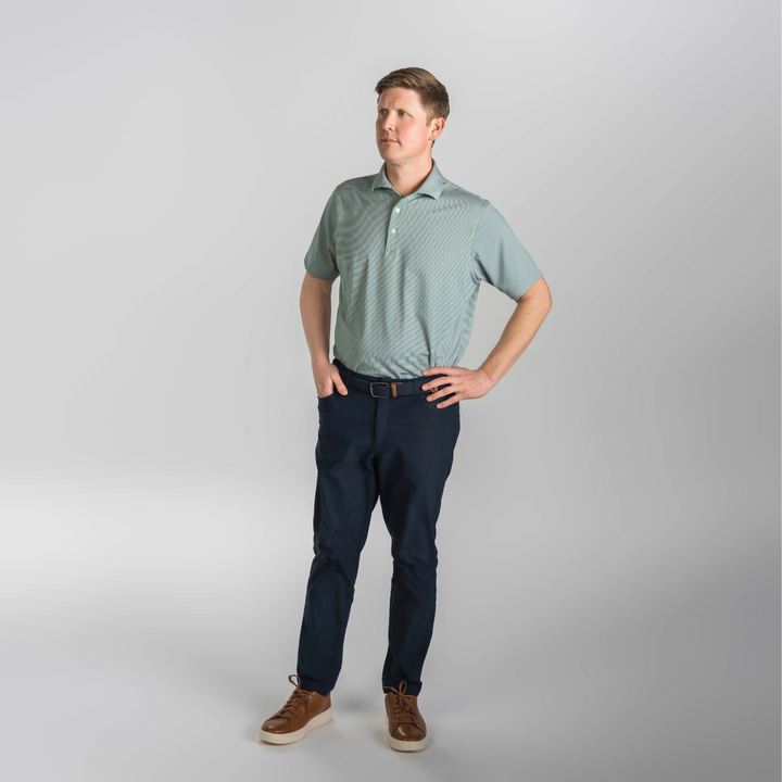 Ivey Green White Executive Polo