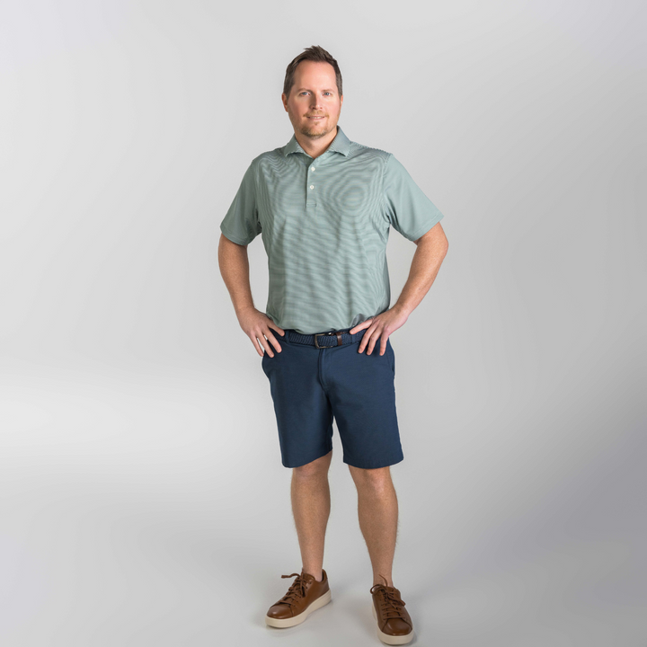 Ivey Green White Executive Polo