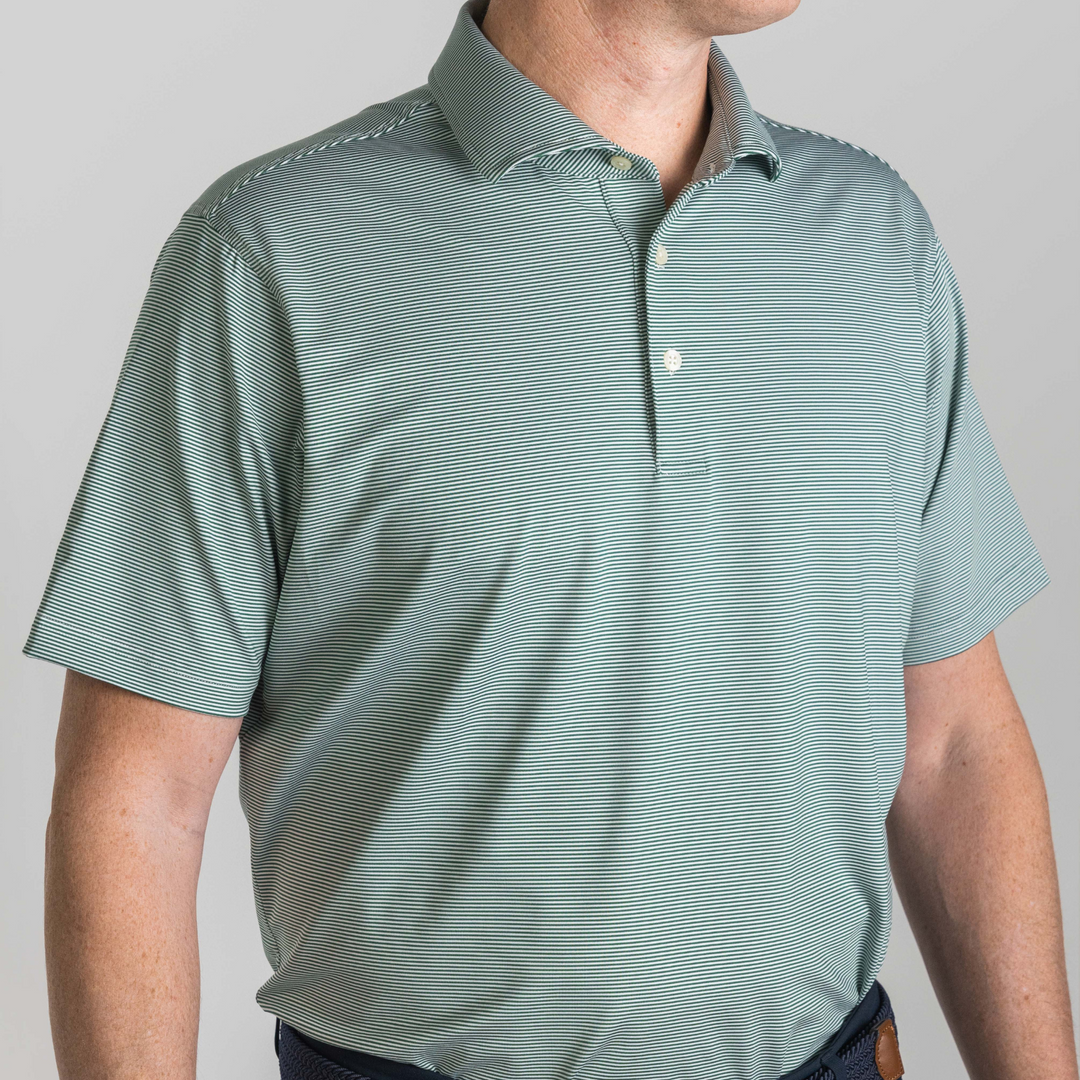 Ivey Green White Executive Polo