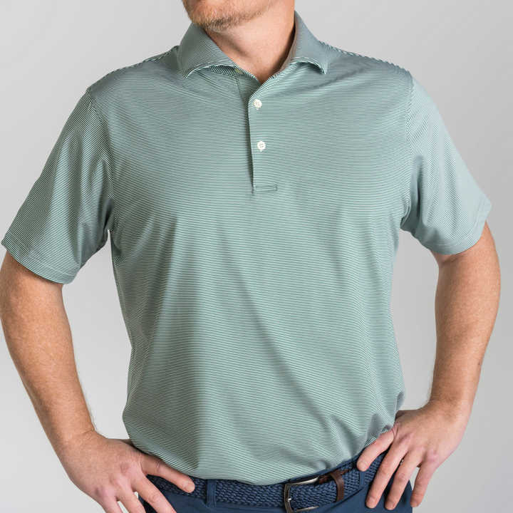 Ivey Green White Executive Polo