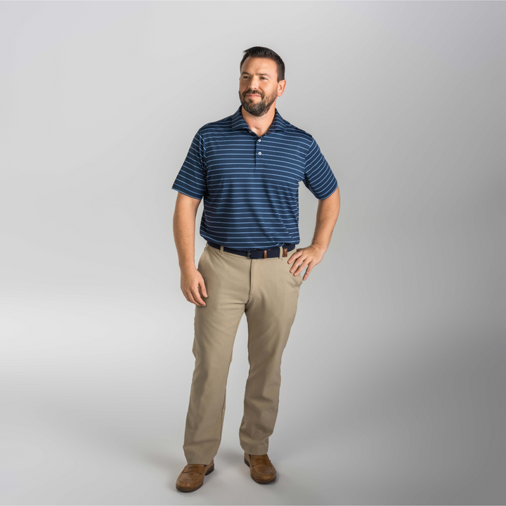 Navy Coastal White Weekend Polo