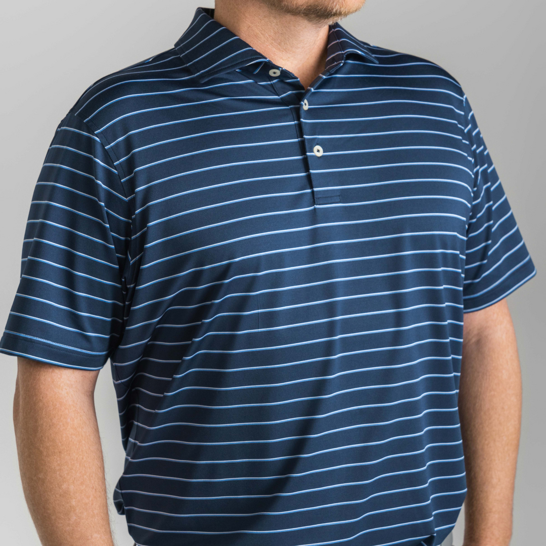 Navy Coastal White Weekend Polo
