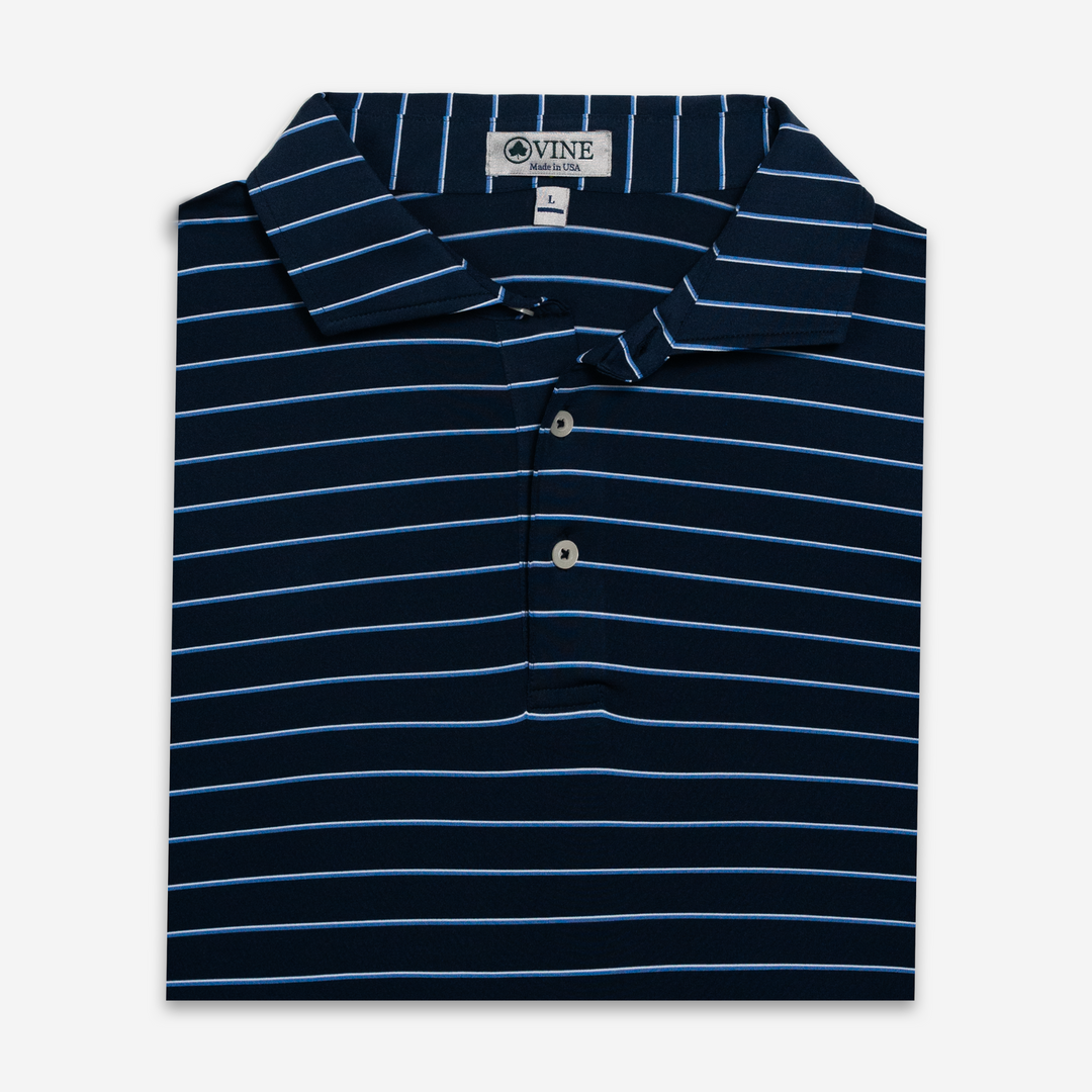 Navy Coastal White Weekend Polo