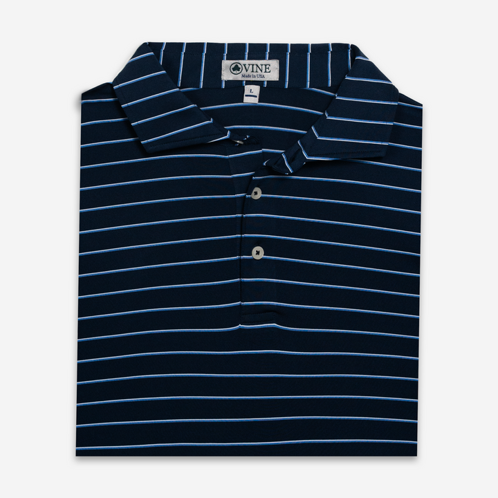 Navy Coastal White Weekend Polo