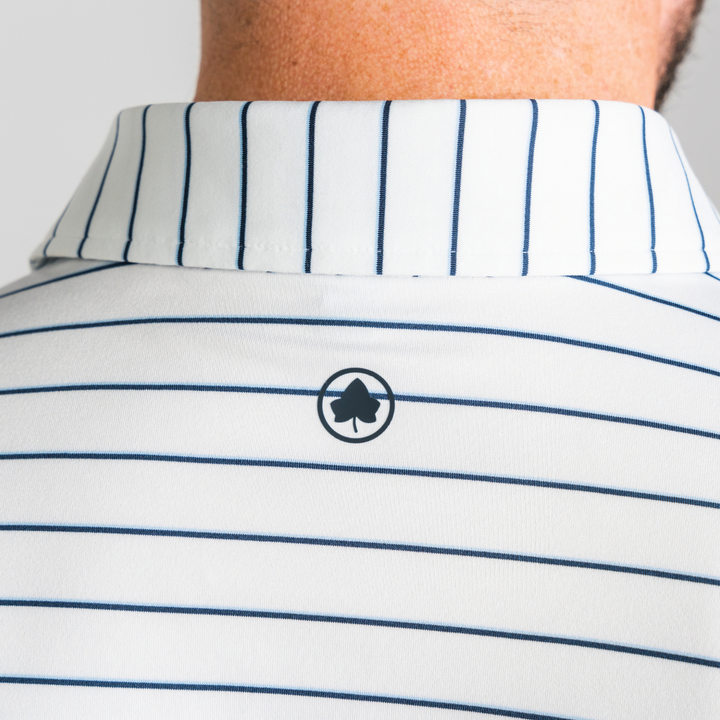 White Navy Coastal Weekend Polo